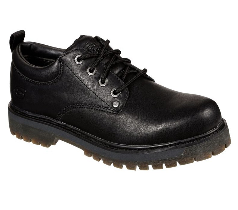 Skechers Alley Cats - Mesago - Mens Lace Up Shoes Black [AU-HC4313]